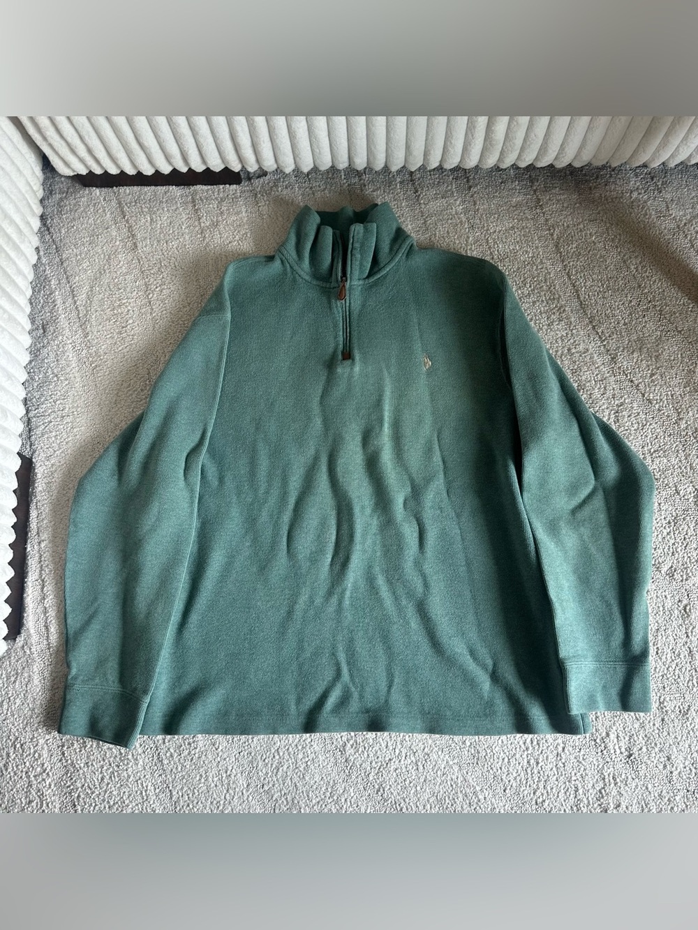 Polo Ralph Lauren Men’s Green 1/4 Zip Pullover Sweater